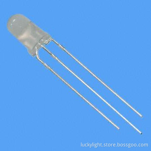 5mm Bi-color 3-pin LED Lamp, 590nm Yellow, 570nm Yellow Green